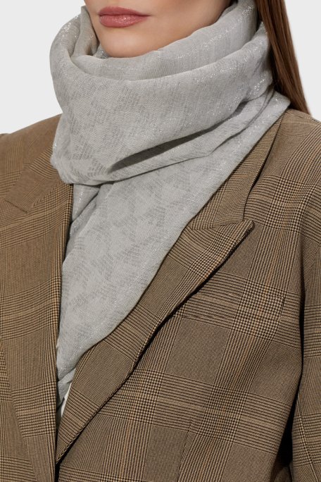 Emporio Armani Logolu 72 x 181 cm Kadın Şal EW004587 AF25423 F8248 GRİ - Emporio Armani (1)