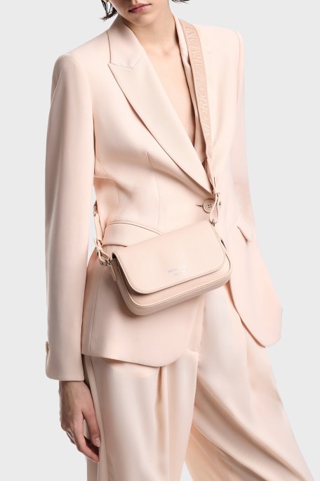 Emporio Armani Logolu Ayarlanabilir Askılı Kadın Çanta EW000538 AF12036 M1332 PUDRA - Emporio Armani (1)