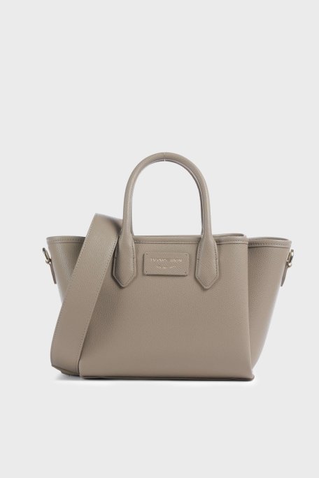 Emporio Armani Logolu Ayarlanabilir ve Çıkarılabilir Askılı Kadın Çanta EW002328 AF17799 M1345 TOPRAK - Emporio Armani