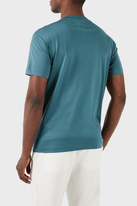 Emporio Armani Logolu Bisiklet Yaka Pamuk Karışımlı Regular Fit Erkek T Shirt 8N1TD8 1JUVZ 0779 PETROL - Emporio Armani (1)