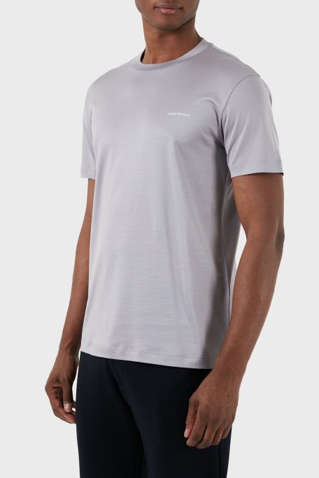 Emporio Armani Logolu Bisiklet Yaka Pamuk Karışımlı Regular Fit Erkek T Shirt 8N1TD8 1JUVZ 0844 LİLA - Emporio Armani (1)