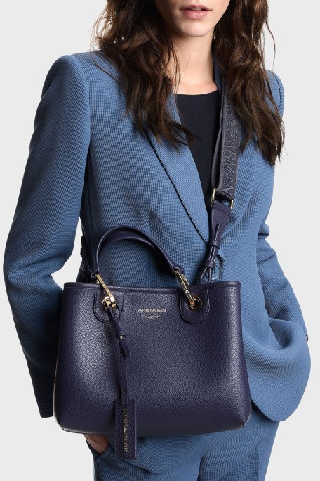 Emporio Armani Logolu Çıkarılabilir Askılı Bayan Çanta EW000361 AF12036 MB346 MOR - Emporio Armani (1)