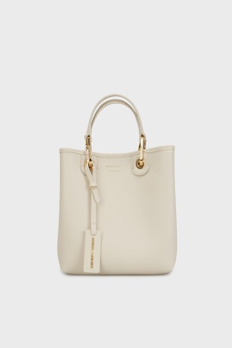 Emporio Armani Logolu Çıkarılabilir Askılı Bayan Çanta EW000362 AF12036 M1051 KREM - Emporio Armani
