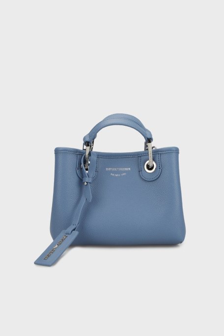 Emporio Armani Logolu Çıkarılabilir Askılı Bayan Çanta EW000382 AF12036 M8128 MAVİ - Emporio Armani