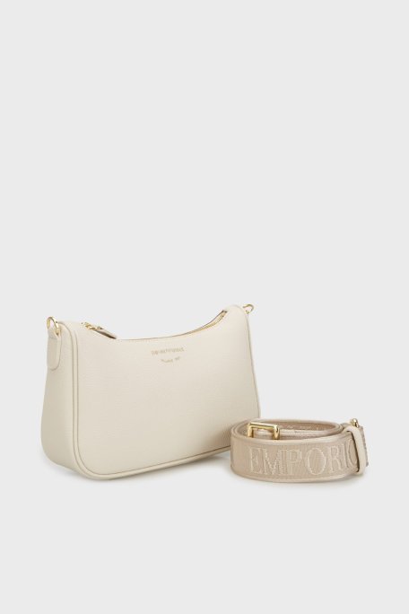 Emporio Armani Logolu Çıkarılabilir Askılı Bayan Çanta EW000539 AF12036 M1051 KREM - Emporio Armani (1)