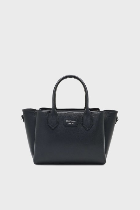 Emporio Armani Logolu Çıkarılabilir Askılı Bayan Çanta EW00232 9AF17799 MC149 SİYAH - Emporio Armani