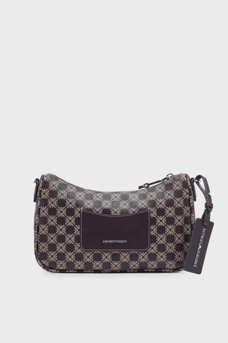 Emporio Armani Logolu Çıkarılabilir Askılı Kadın Çanta EW001892 AF25820 F6226 KAHVE - Emporio Armani