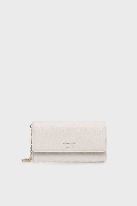 Emporio Armani Logolu Çıkarılabilir Zincir Askılı Mini Kadın Çanta EW003036 AF19568 U1060 EKRU - Emporio Armani
