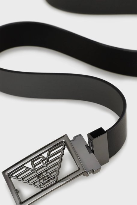 Emporio Armani Logolu Deri Erkek Kemer Y4S507 Y134J 88244 SİYAH - Emporio Armani (1)