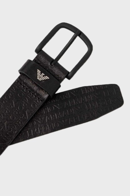 Emporio Armani Logolu Deri Erkek Kemer Y4S524 YQ98K 80001 SİYAH - Emporio Armani (1)