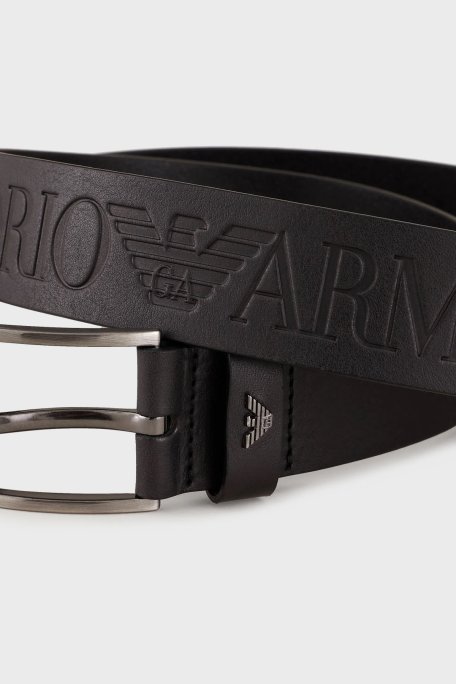 Emporio Armani Logolu Deri Erkek Kemer Y4S545 Y232J 80001 SİYAH - Emporio Armani (1)