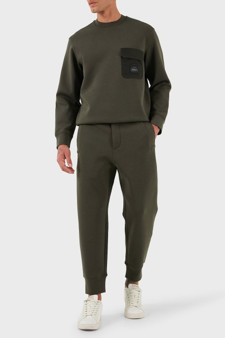 Emporio Armani Logolu Elastik Bel Bantlı Regular Fit Jogger Erkek Pantolon 8N1P92 1JHSZ U8120 HAKİ - Emporio Armani (1)