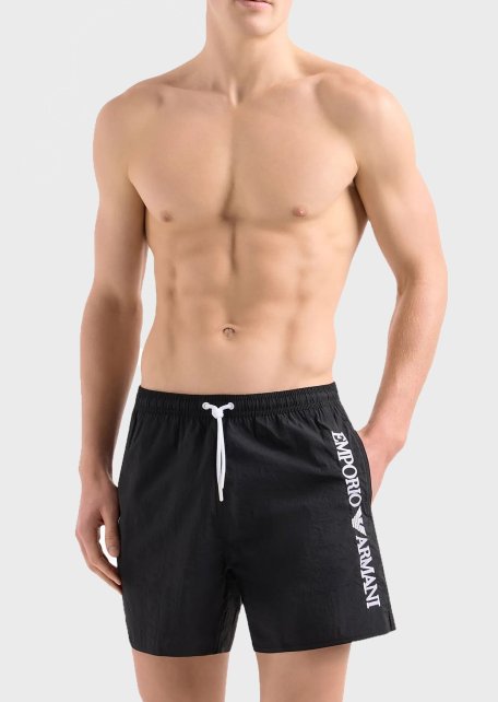 Emporio Armani Logolu Erkek Mayo Short 211740 4R422 00020 SİYAH - Emporio Armani