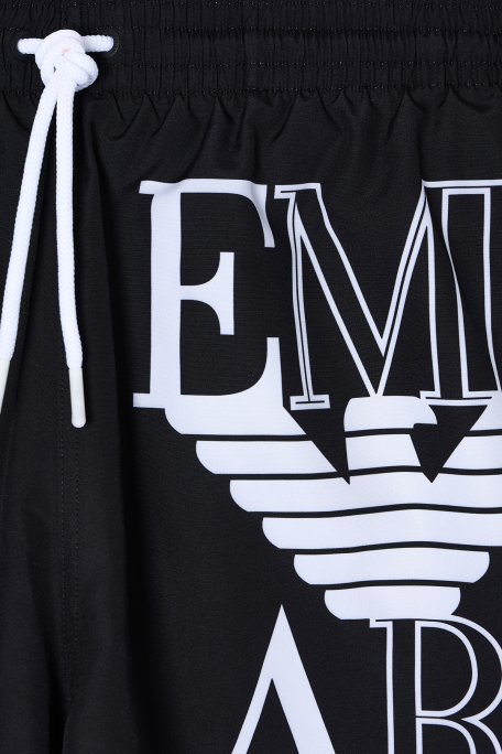 Emporio Armani Logolu Erkek Mayo Short EM000583 AF20434 UC001 SİYAH - Emporio Armani