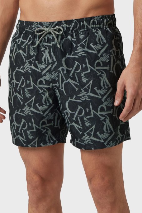 Emporio Armani Logolu Erkek Mayo Short EM000583 AF2044 0FC099 SİYAH - Emporio Armani