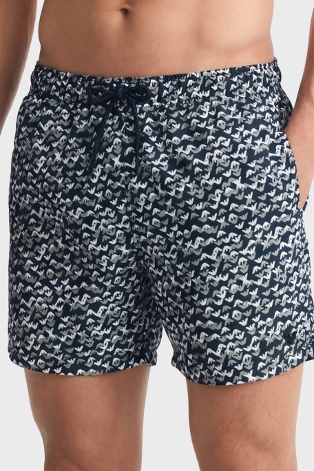 Emporio Armani Logolu Erkek Mayo Short EM000583 AF20440 FB356 LACİVERT - Emporio Armani