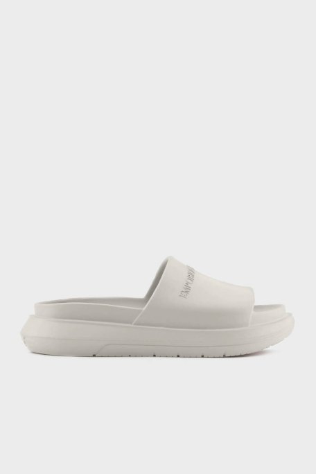 Emporio Armani Logolu Erkek Terlik X4P134 XD405 01791 BEJ - Emporio Armani