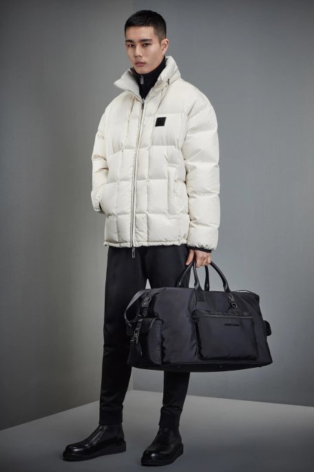 Emporio Armani Su ve Rüzgar Geçirmez Regular Fit Gizli Kapüşonlu Erkek Mont 6L1BS4 1NNLZ 0101 BEYAZ - Emporio Armani