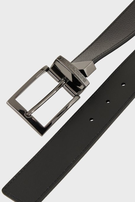 Emporio Armani Logolu Hakiki Deri Erkek Kemer Y4S195 YLO8J 80741 SİYAH - Emporio Armani (1)