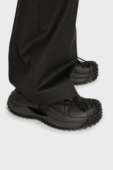 Emporio Armani Logolu Kalın Taban Sneaker Erkek Ayakkabı EM003915 AF20463 UC001 SİYAH - Emporio Armani (1)