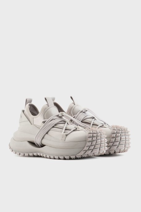 Emporio Armani Logolu Kalın Tabanlı Sneaker Erkek Ayakkabı X4X653 XR083 00930 GRİ - Emporio Armani (1)