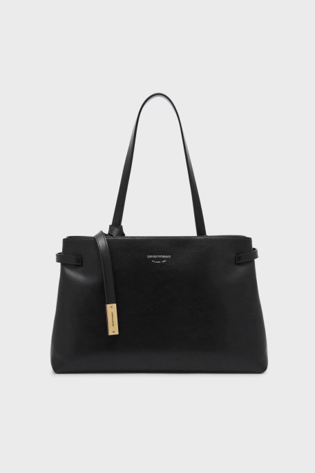 Emporio Armani Logolu Omuz Askılı Kadın Çanta EW003828 AF22783 UC001 SİYAH - Emporio Armani