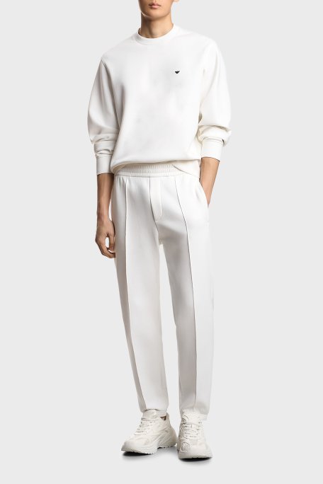 Emporio Armani Logolu Pamuklu Regular Fit Bisiklet Yaka Erkek Sweat EM004533 AF10013 U0003 BEYAZ - Emporio Armani (1)