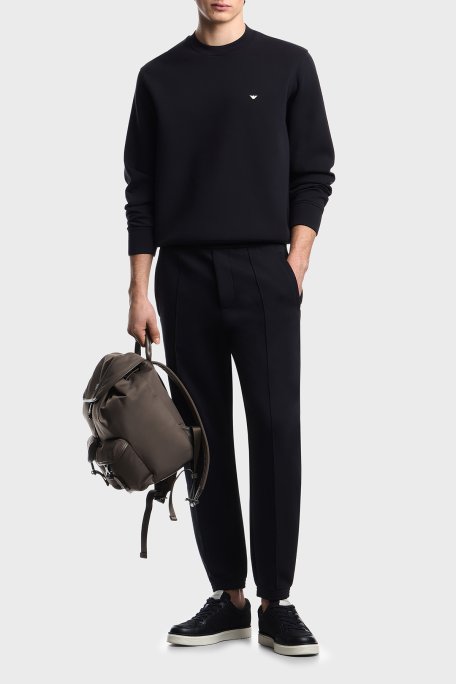 Emporio Armani Logolu Pamuklu Regular Fit Bisiklet Yaka Erkek Sweat EM004533 AF10013 UB118 LACİVERT - Emporio Armani (1)