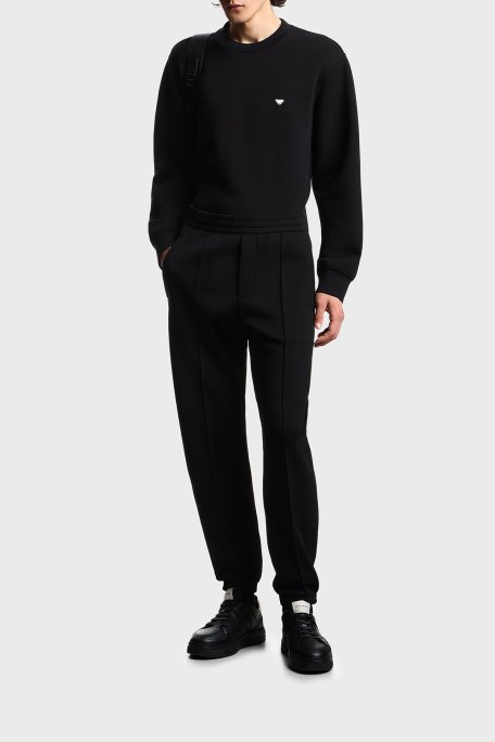 Emporio Armani Logolu Pamuklu Regular Fit Bisiklet Yaka Erkek Sweat EM004533 AF10013 UC001 SİYAH - Emporio Armani (1)