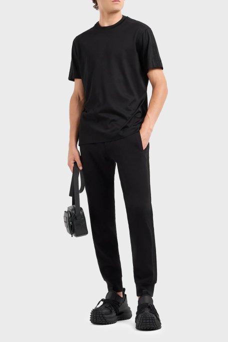 Emporio Armani Logolu Pamuklu Regular Fit Bisiklet Yaka Erkek T Shirt 6D1TD6 1JOSZ 0999 SİYAH - Emporio Armani (1)