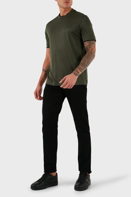 Emporio Armani Logolu Pamuklu Regular Fit Bisiklet Yaka Erkek T Shirt EM002939 AF18312 U8120 HAKİ - Emporio Armani (1)