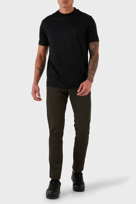 Emporio Armani Logolu Pamuklu Regular Fit Bisiklet Yaka Erkek T Shirt EM002939 AF18312 UC001 SİYAH - Emporio Armani (1)