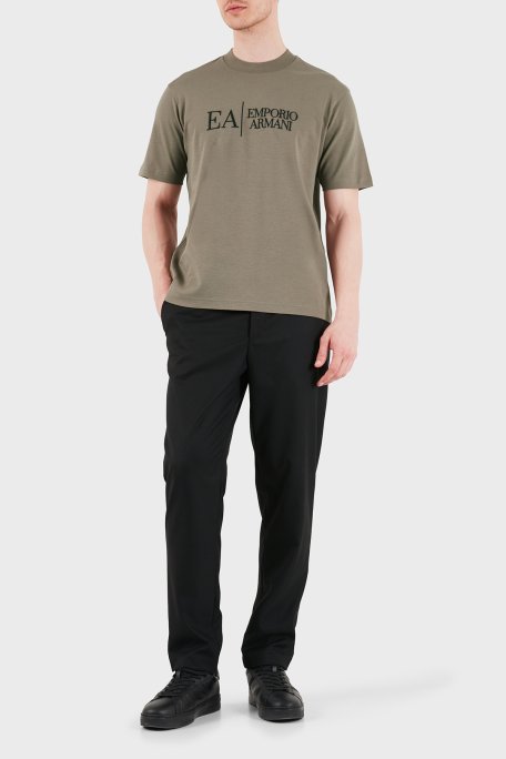 Emporio Armani Logolu Pamuklu Regular Fit Bisiklet Yaka Erkek T Shirt EM005551 AF25183 F6038 HAKİ - Emporio Armani (1)