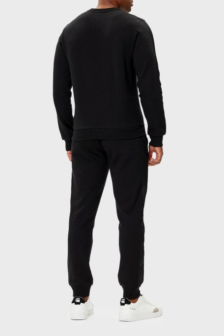 Emporio Armani Logolu Pamuklu Regular Fit Bisiklet Yaka Normal Bel Erkek Eşofman Takımı EM001922 AF14976 UC001 SİYAH - Emporio Armani (1)