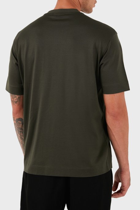 Emporio Armani Logolu Pamuklu Regular Fit Göğüs Cepli Erkek T Shirt EM002978 AF10761 U8120 KOYU HAKİ - Emporio Armani (1)
