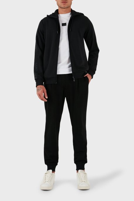 Emporio Armani Logolu Pamuklu Regular Fit Kapüşonlu Erkek Sweat EM000653 AF14976 UC001 SİYAH - Emporio Armani (1)