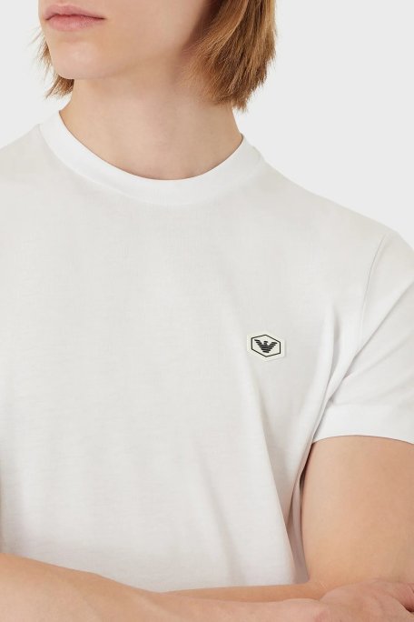 Emporio Armani Logolu Regular Fit Bisiklet Yaka % 100 Pamuk Erkek T Shirt 8N1TQ6 1JRGZ 0100 BEYAZ - Emporio Armani (1)