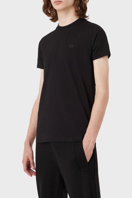 Emporio Armani Logolu Regular Fit Bisiklet Yaka % 100 Pamuk Erkek T Shirt 8N1TQ6 1JRGZ 0999 SİYAH - Emporio Armani