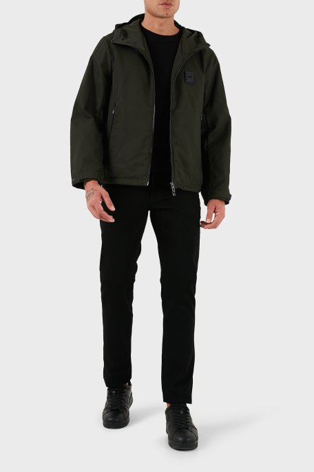 Emporio Armani Logolu Regular Fit Kapüşonlu Erkek Mont EM003417 AF18264 U8120 HAKİ - Emporio Armani (1)
