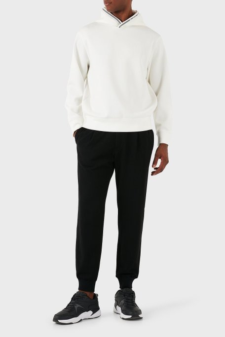 Emporio Armani Logolu Regular Fit Kapüşonlu Erkek Sweat 6D1M99 1JRRZ 0101 BEYAZ - Emporio Armani (1)