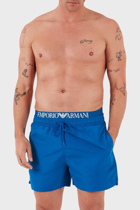 Emporio Armani Logolu Regular Fit Normal Bel Cepli Erkek Mayo Short EM000686 AF12329 UB057 SAKS - Emporio Armani (1)