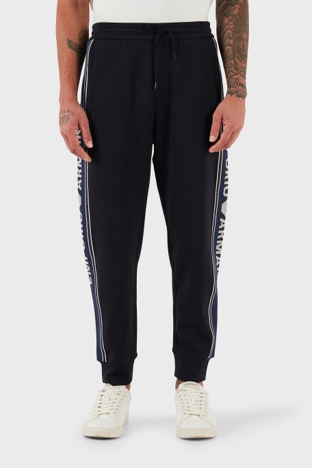 Emporio Armani Logolu Relaxed Fit Normal Bel Lastikli Paça Jogger Erkek Pantolon EM002914 AF10013 UB118 LACİVERT - Emporio Armani (1)