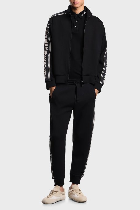 Emporio Armani Logolu Relaxed Fit Normal Bel Lastikli Paça Jogger Erkek Pantolon EM002914 AF10013 UC001 SİYAH - Emporio Armani (1)