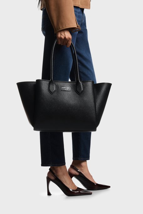 Emporio Armani Logolu Sabit Askılı Kadın Çanta EW002330 AF17799 MC149 SİYAH - Emporio Armani (1)