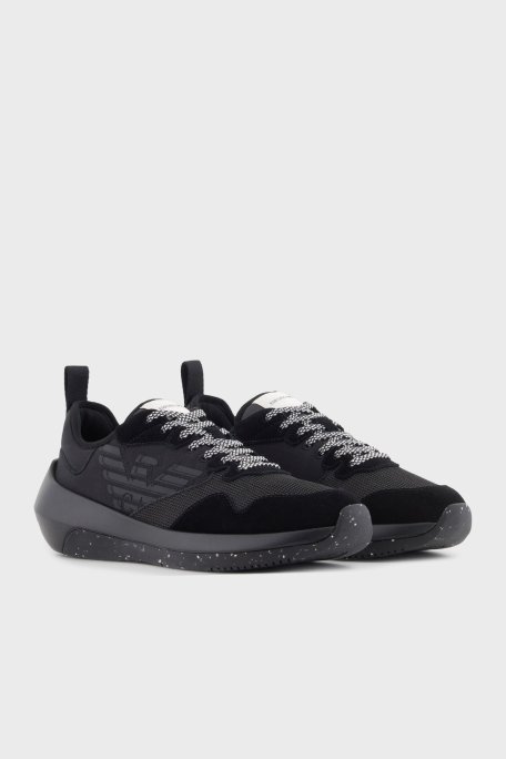 Emporio Armani Logolu Sneaker Erkek Ayakkabı EM003667 AF19533 UC001 SİYAH - Emporio Armani (1)