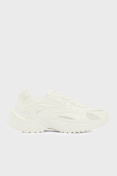 Emporio Armani Logolu Sneaker Erkek Ayakkabı EM004829 AF23185 M0360 BEYAZ - Emporio Armani