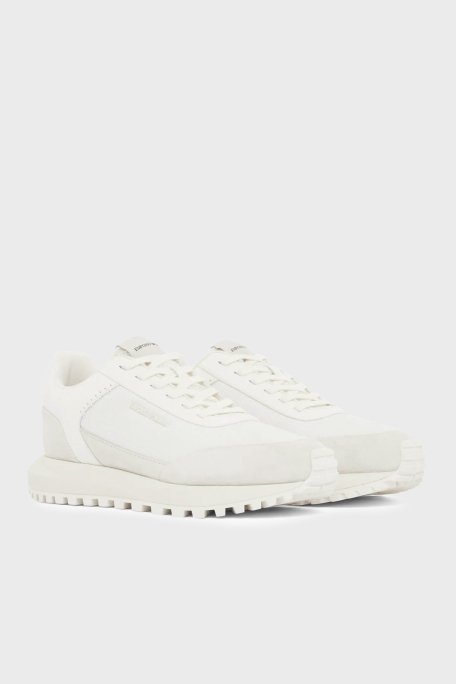Emporio Armani Logolu Sneaker Erkek Ayakkabı EM004839 AF24321 M0360 BEYAZ - Emporio Armani (1)