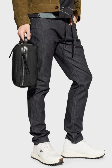 Emporio Armani Logolu Tutma Saplı Erkek Çanta EM005401 AF14637 UC001 SİYAH - Emporio Armani (1)