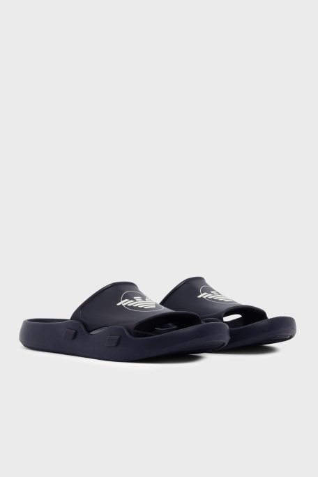 Emporio Armani Logolu Unisex Terlik EX000044 AF22191 UB102 LACİVERT - Emporio Armani (1)