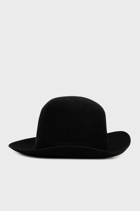 Emporio Armani Logolu Yünlü Kovboy Kadın Şapka EW003151 AF20030 UC001 SİYAH - Emporio Armani